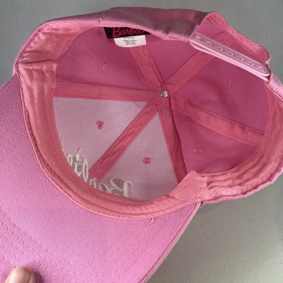 Barbie Pink Hat Embroidered Adjustable Strapback One Size Fits Most Cap - Picture 4 of 6